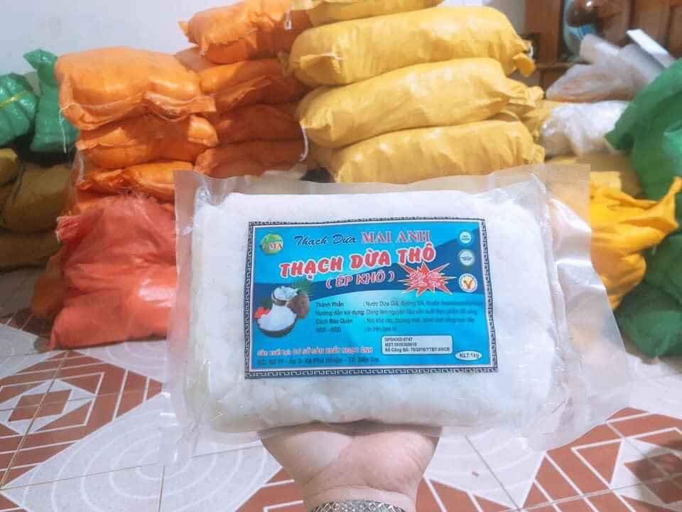 Thạch dừa thô 1kg tặng kèm hương