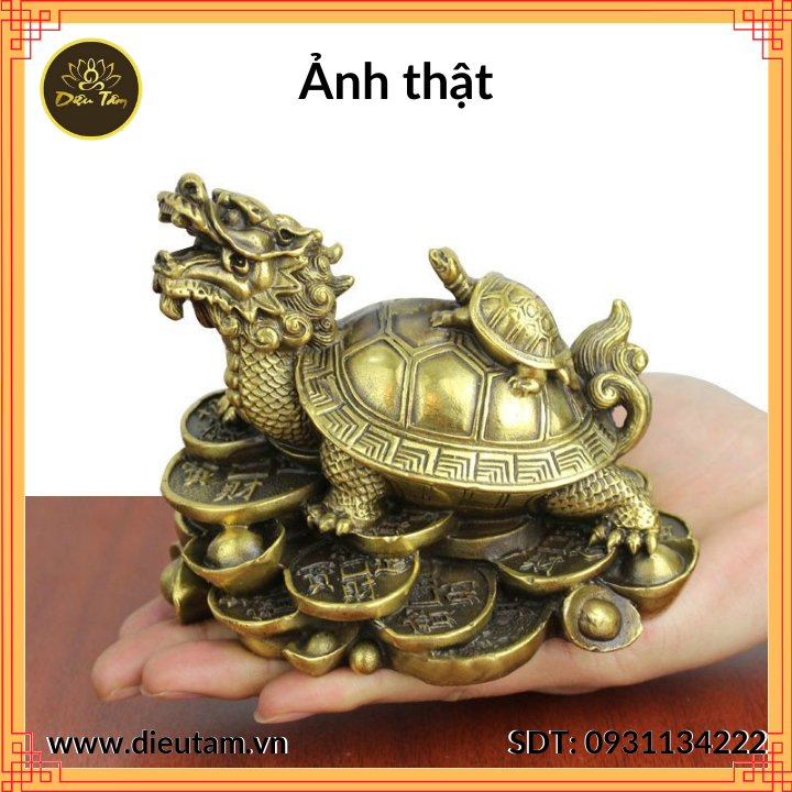 Feng Shui copper statue turtle dragon head turtle