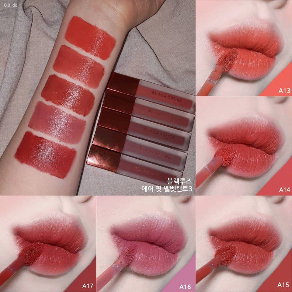 SON KEM LÌ SIÊU MỊN BLACK ROUGE AIR FIT VELVET TINT VER 1 ĐẾN VER 5 Lyo.vn