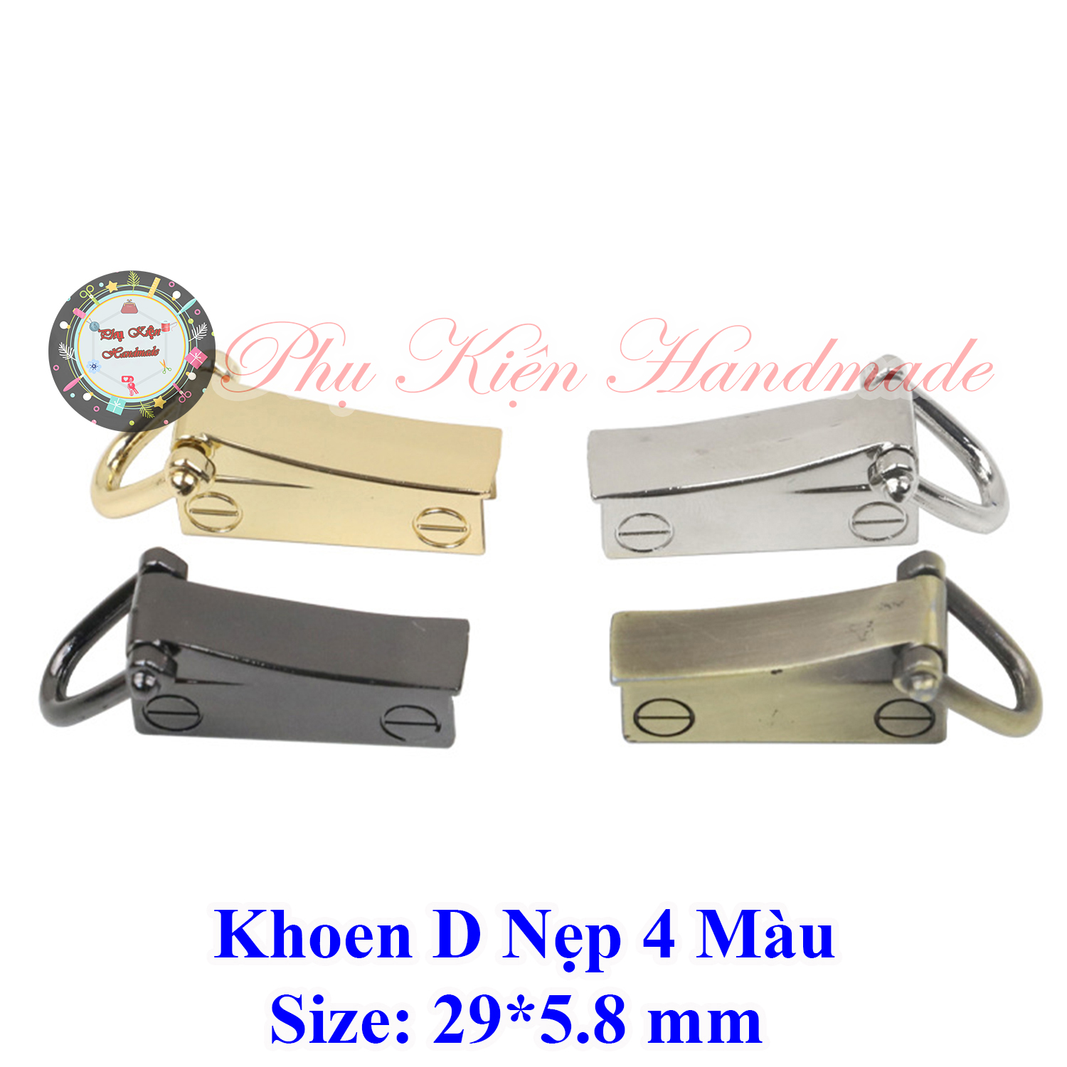 Khoen D Nẹp 4 màu (30k/cặp)