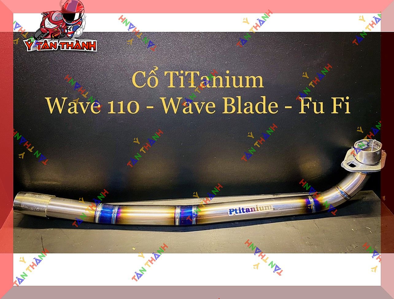 Cổ pô titan xe wave A 110,Wave Blade,future 125 MS 71