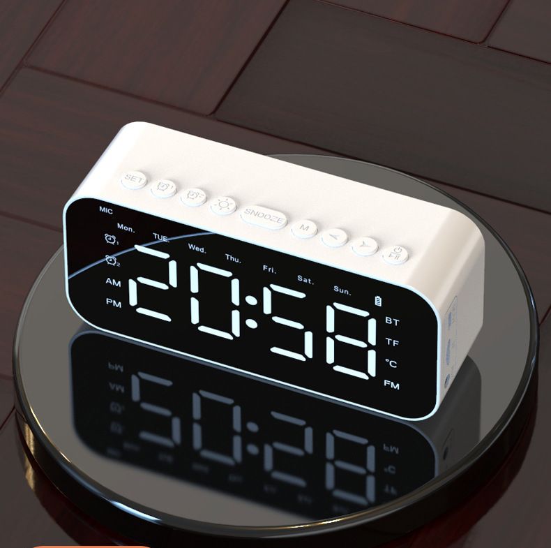 Loa Bluetooth Không Dây Màn Hình Gương P6 | Tích Hợp Đồng Hồ - Báo Thức - Đài FM - Màn Hình Led - Đo Nhiệt Độ Phòng (Phiên bản Upgrade của G50)