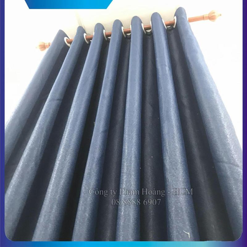 màn cửa, rèm cửa màu xanh đen KHỔ LỚN , NGANG CAO TÙY CHỌN, dùng làm rèm cửa chính, rèm cửa sổ, màn cửa chống nắng + tặng dây vén màn trang trí, miasimi hoàng yến