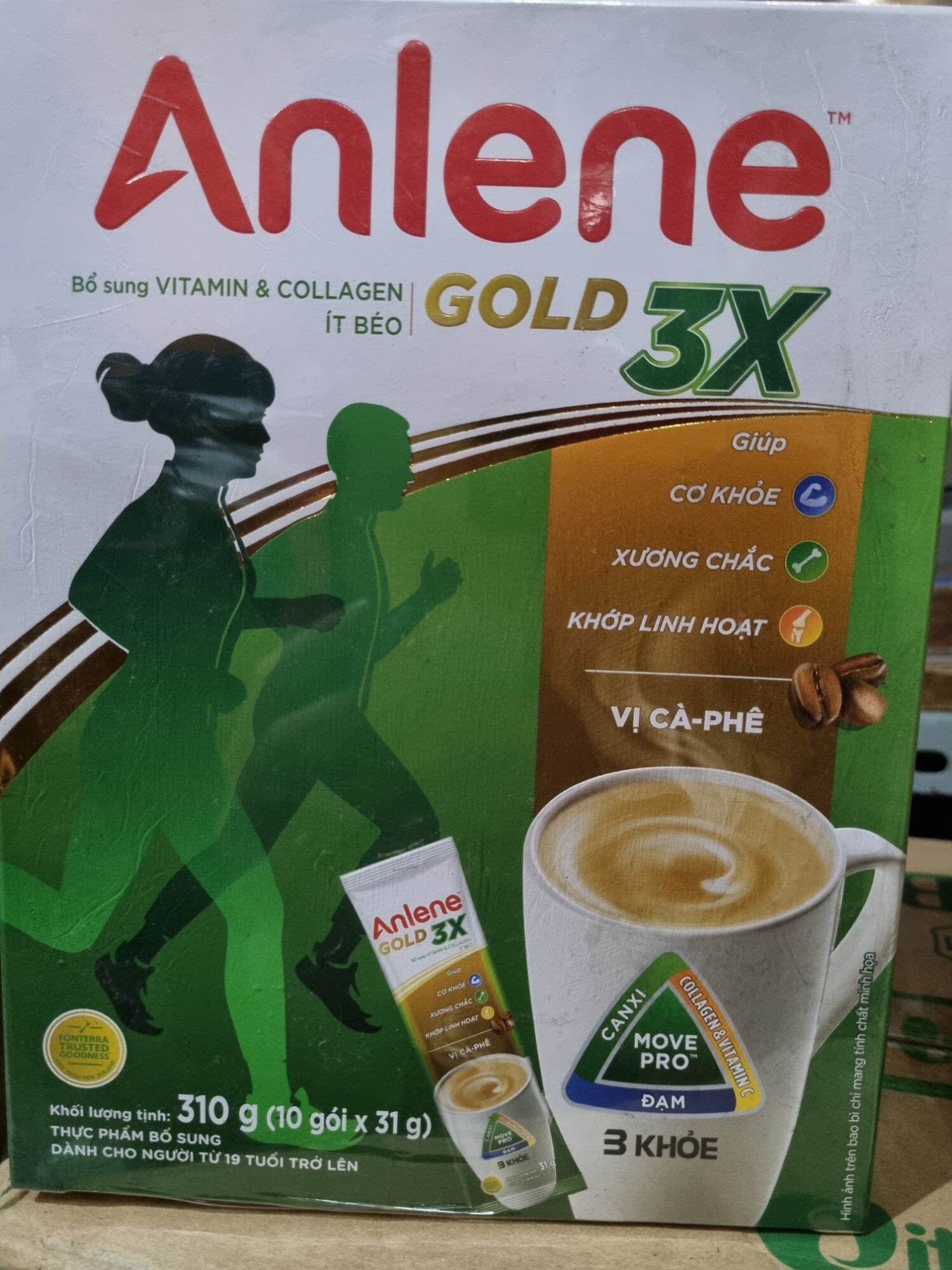 (Date mới - MẪU MỚI NHẤT) Sữa Anlene Cà phê Movemax 310g