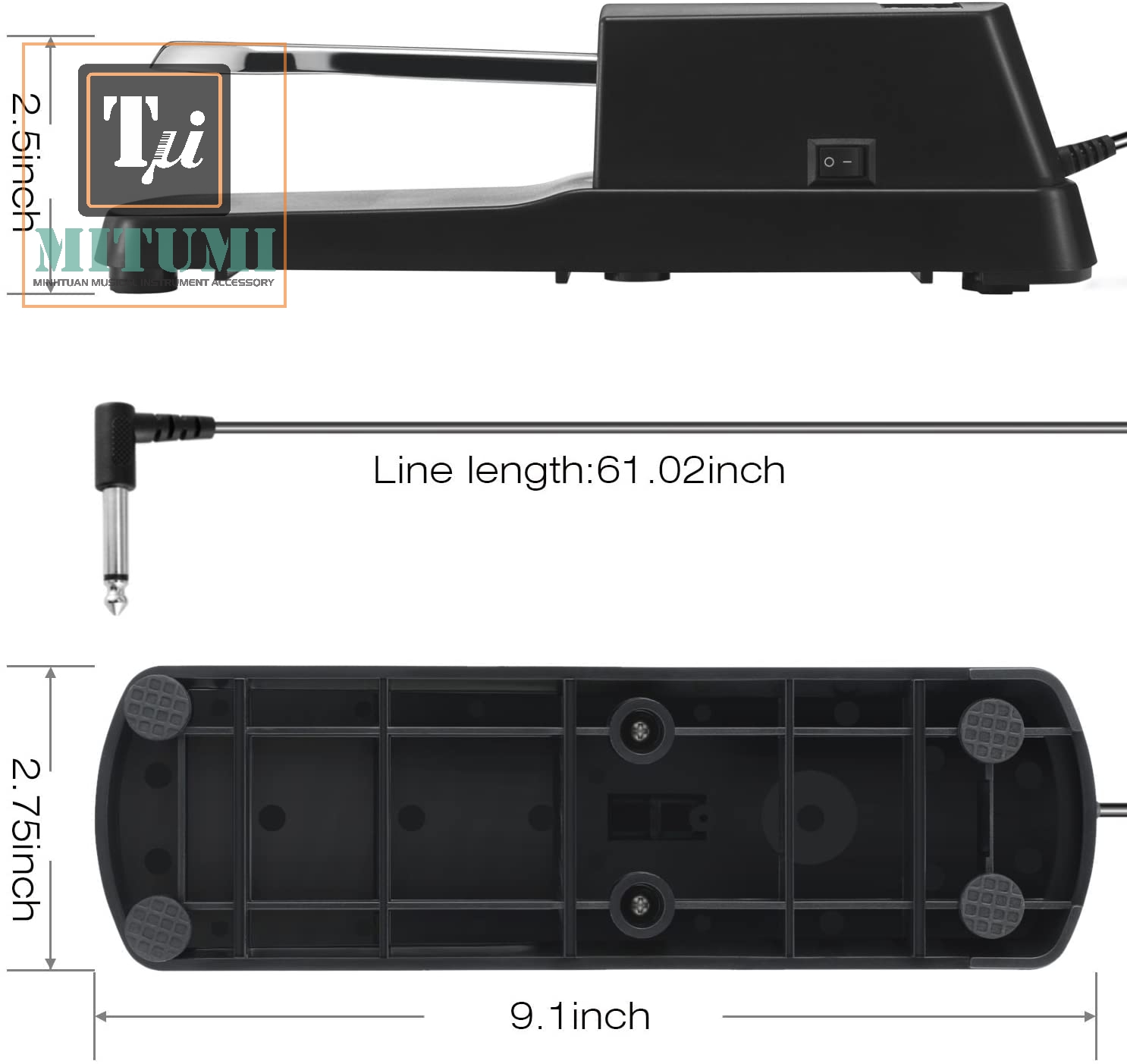 Chân Đạp Pedal Sustain Cherub WTB-005  hàng tốt