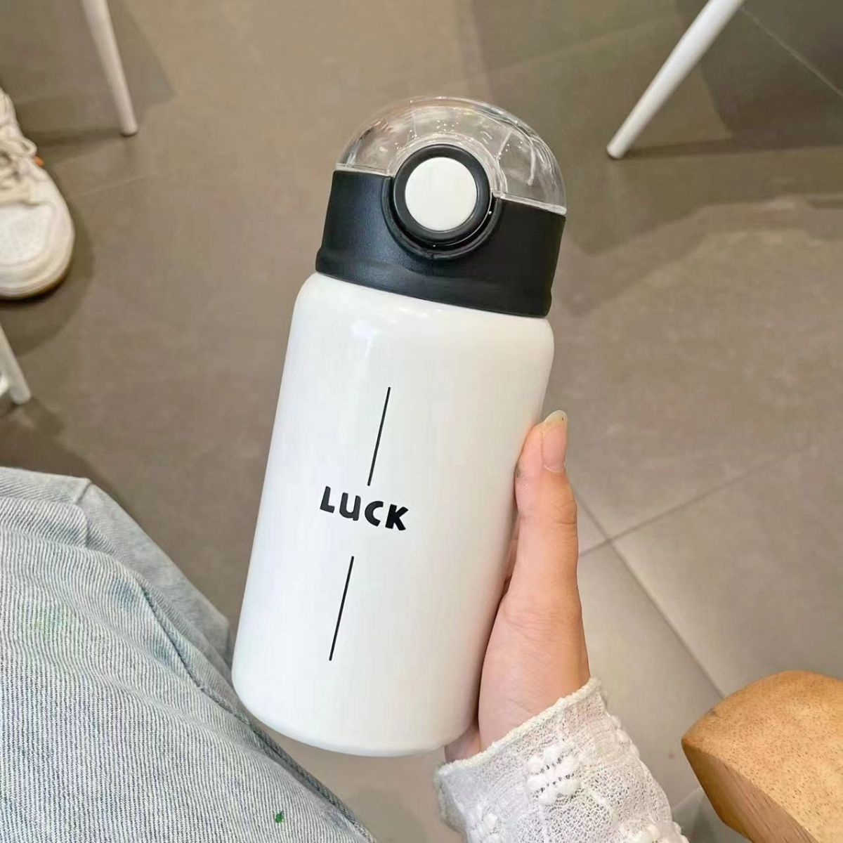 Bình giữ nhiệt học sinh cao cấp 450ml Inox 316 Ống hút silicon Nắp đậy chống tràn Giư nhiệt 8-12 tiếng