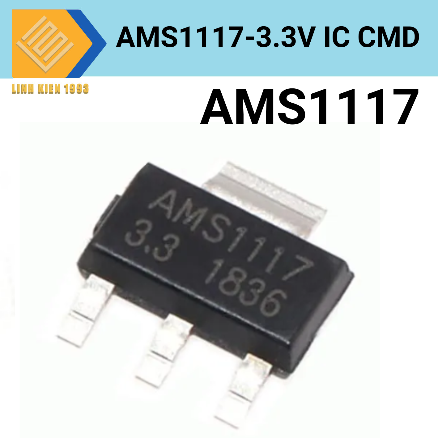 Ams1117 ic 3.3v 1a sot-223
