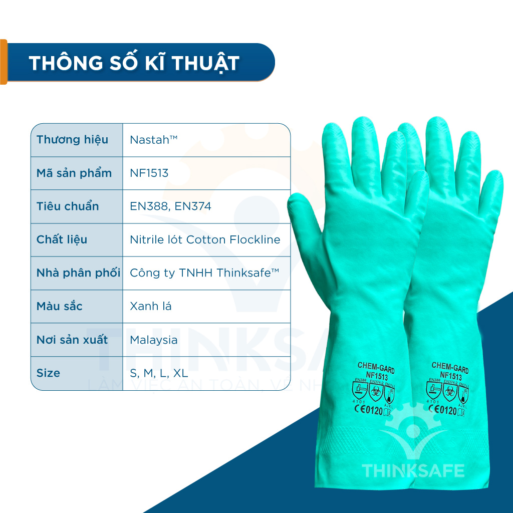 Nastah nf1513 nitrile rubber gloves chemical-resistant acid-proof oil oil-proof glove cleaning agent oil-proof glove