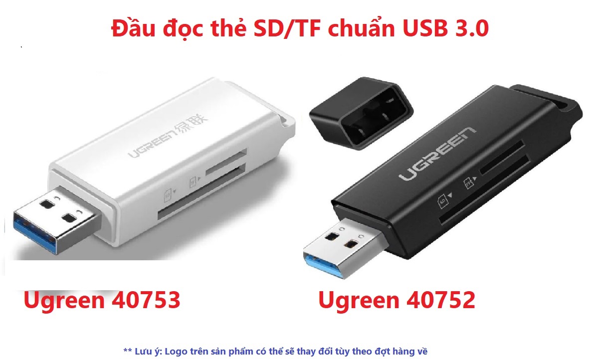 Đầu Đọc Thẻ Nhớ SD/TF USB 3.0 ( 40752 , 40753 ) Ugreen Chính Hãng