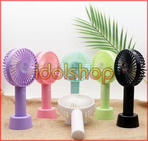 QUẠT MINI TÍCH ĐIỆN CẦM TAY CÓ ĐẾ N9 (Kèm pin sạc + cáp sạc)