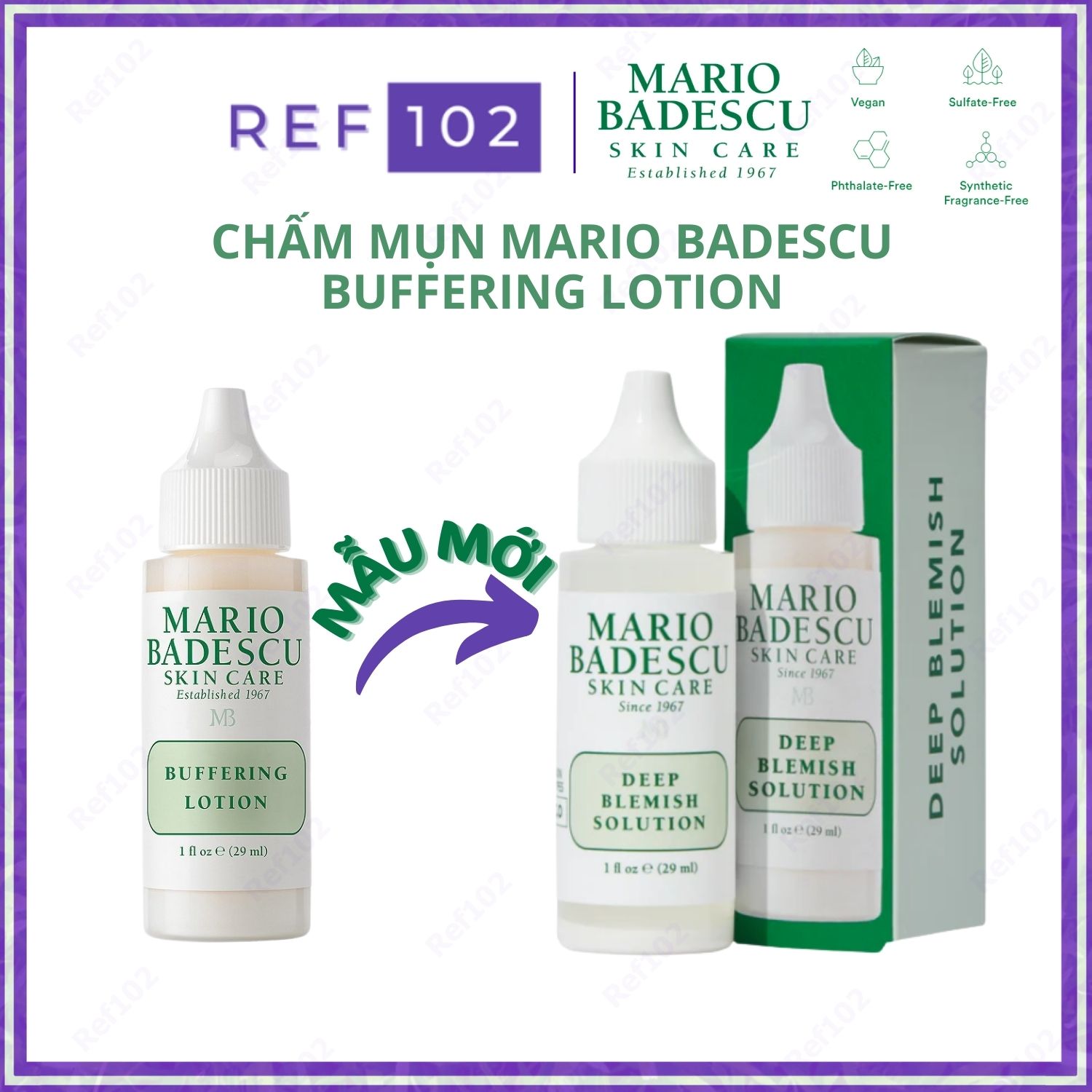 Chấm mụn Mario Badescu Buffering Lotion - Dành cho bọc, mụn nang (Bill Hãng) Ref102