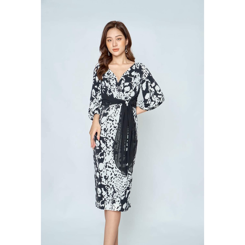Đầm lụa thắt eo heradg - sdp20037