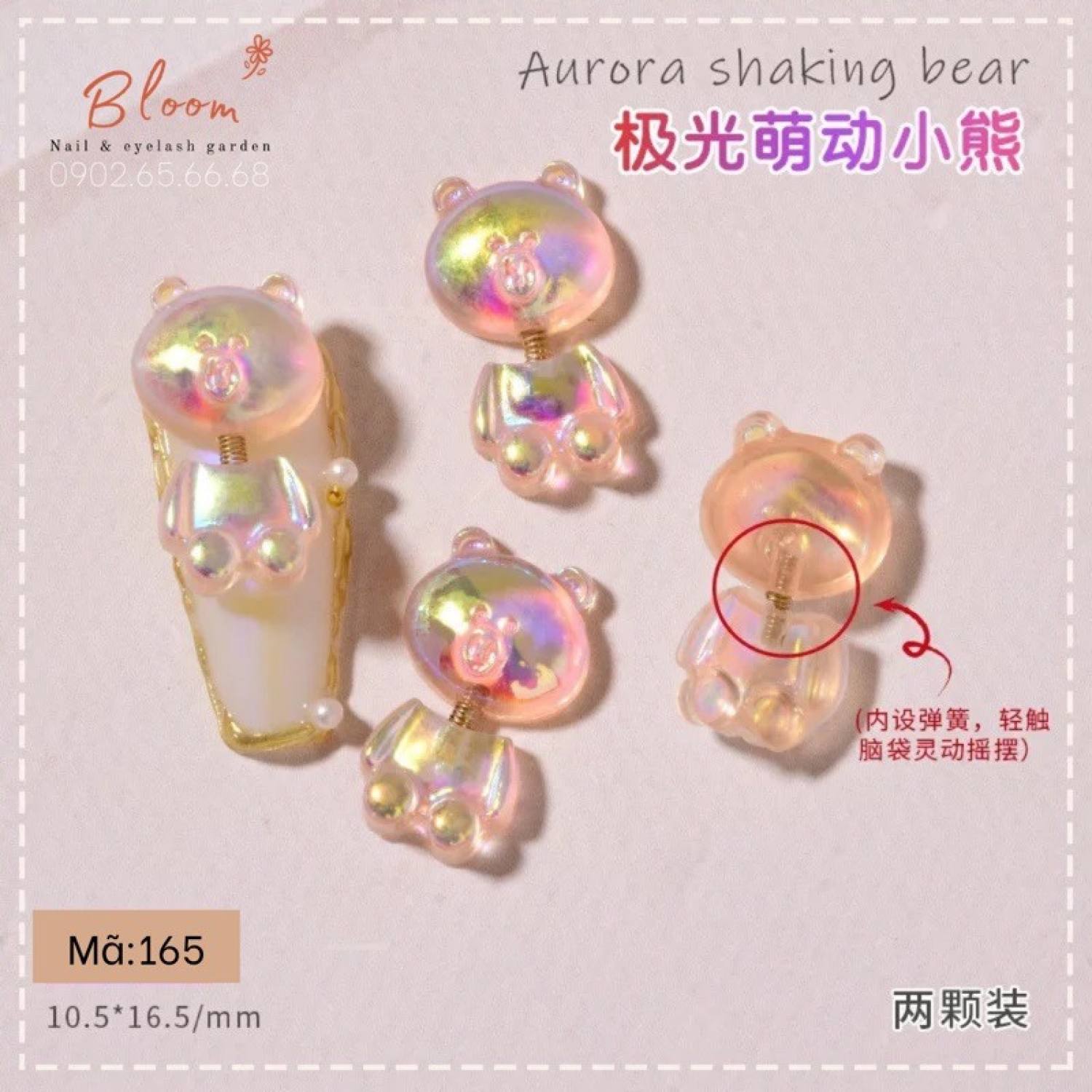 Charm gấu đầu lắc lư