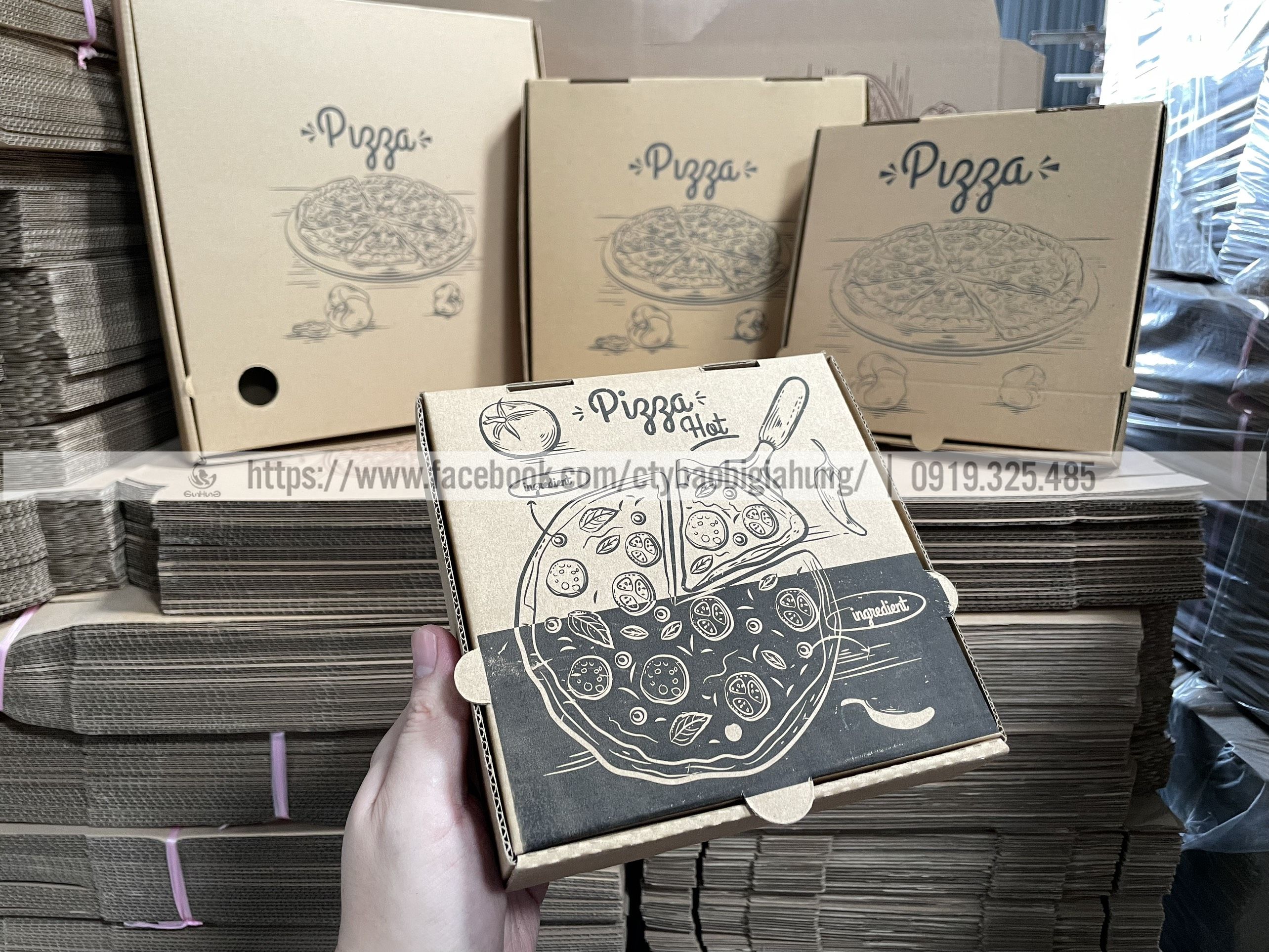 Combo 50 Hộp Pizza (28x28x4cm)