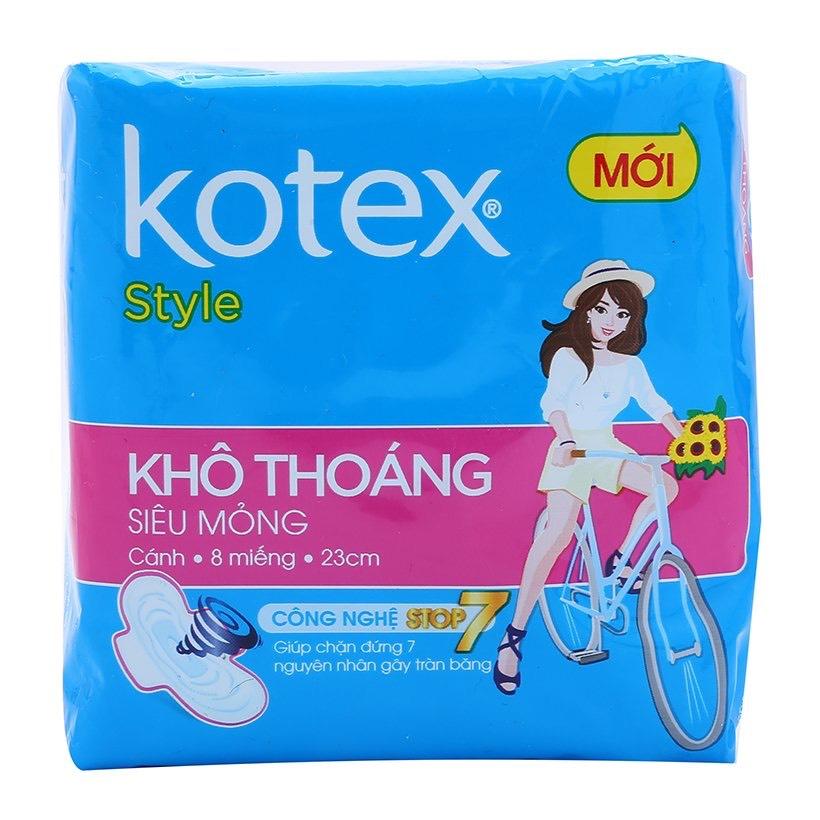 Combo 8 gói Kotex siêu mỏng cánh