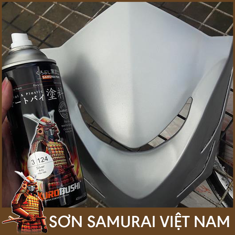 Sơn samurai màu bạc - Combo bạc 124 sơn xịt samurai