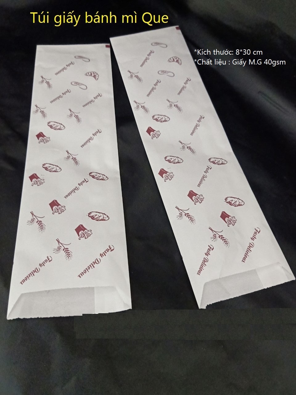 [HCM]100 túi giấy đựng bánh mì que