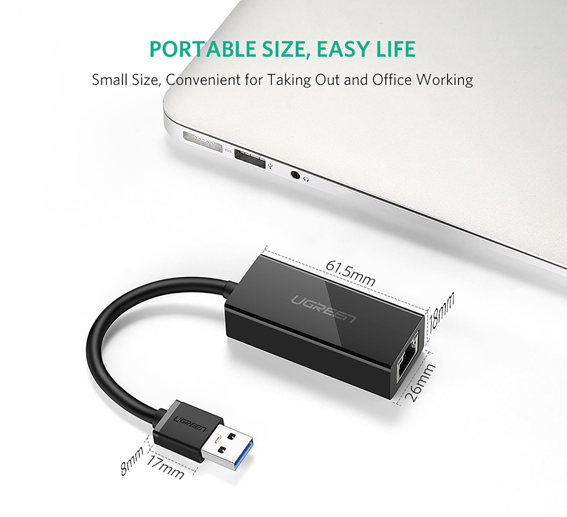 [HCM]Cáp Chuyển USB Ra LAN Chính Hãng UGREEN CR110 Cao Cấp