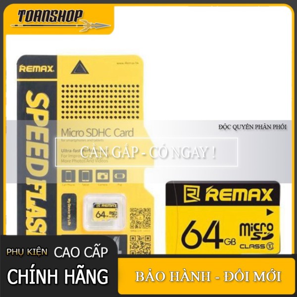 Thẻ Nhớ Micro Sd Remax 64Gb Tốc Độ Class 10- Hàng