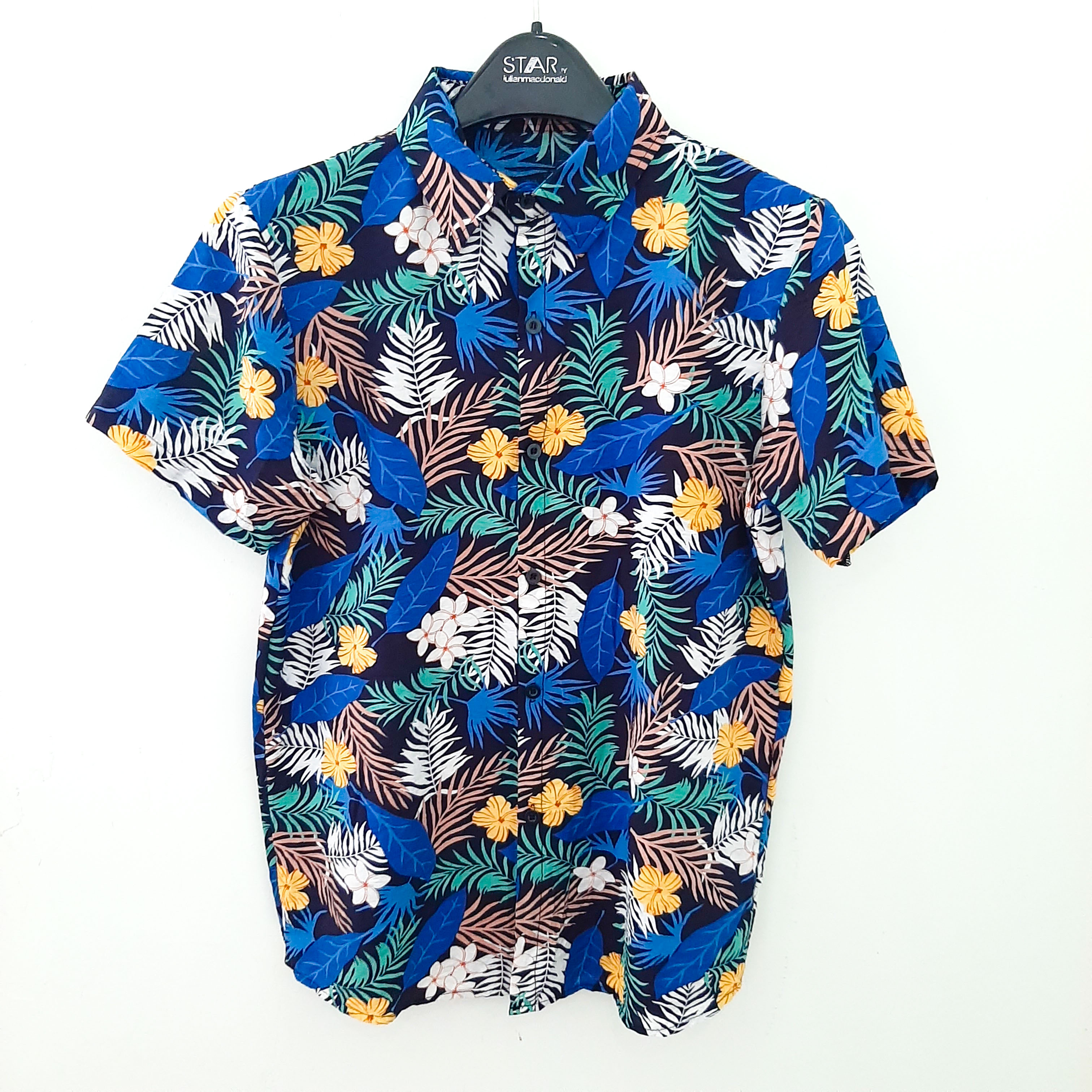 Áo sơ mi hawaii đi biển áo hoa lá cây - ALC41