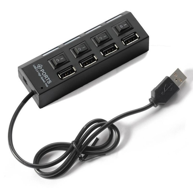 Hub USB hình ổ điện 1 ra 4 chia cổng USB thành 4 cổng