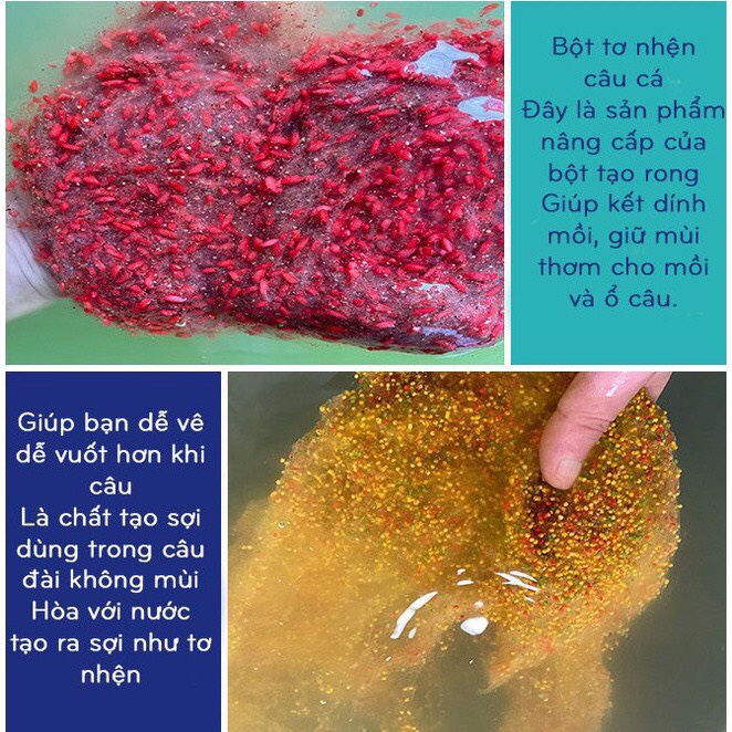 COMBO   2 LỌ MỒI BỘT TƠ NHỆN CHUYÊN CÂU ĐÀI
