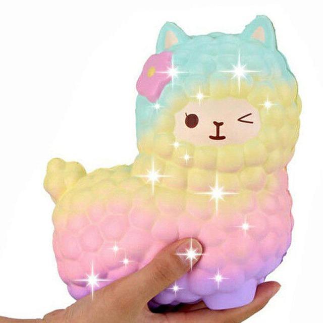 ✲✖ Jumbo Sheep Alpaca Squishy Cute Galaxy Slow Rising Squeeze Toys Animal Squishy Squish Wholesale Stress Relief Exquisite Kid Gift