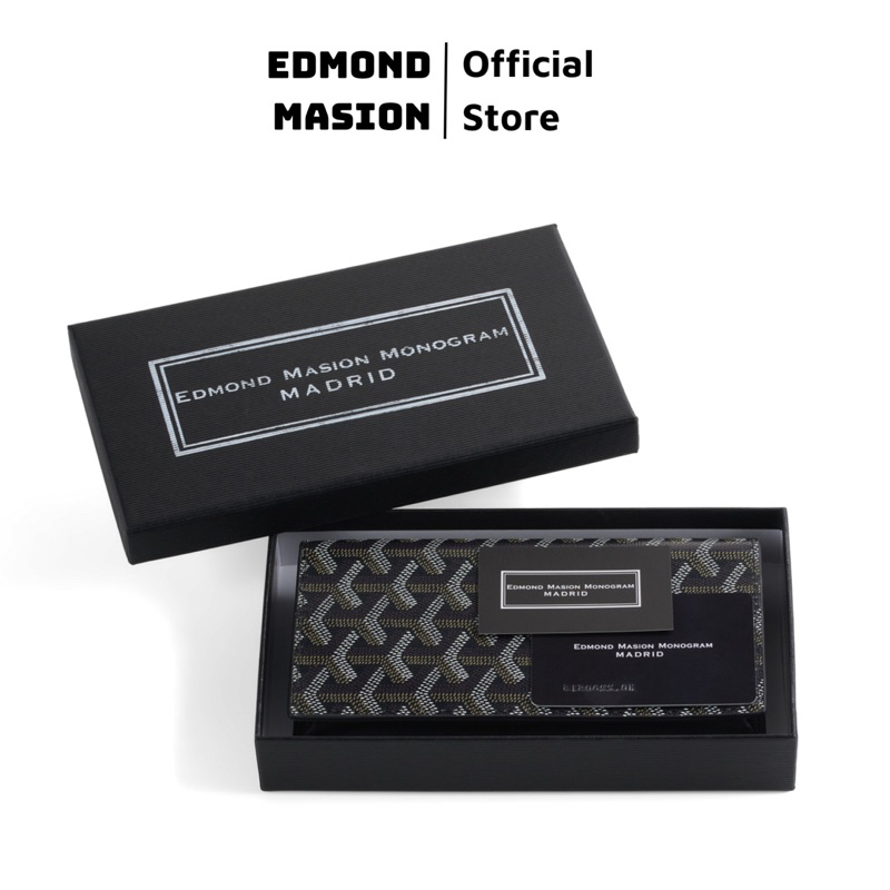 Ví Dài EDMOND MASION MONOGRAM Wallet đen EDM full box size 18cm
