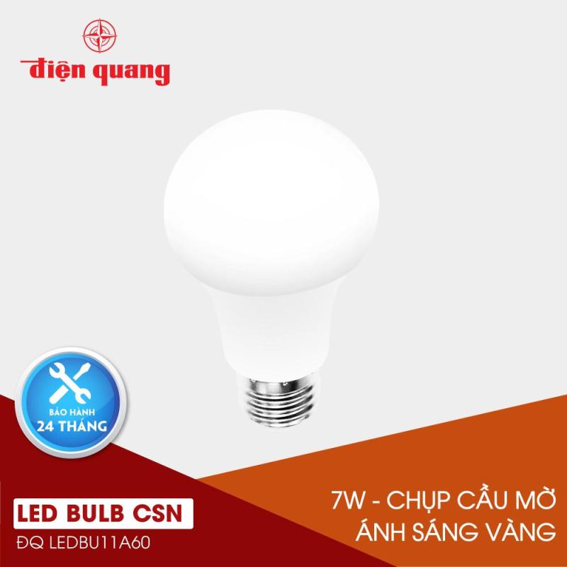 Đèn LED Bulb Điện Quang ĐQ LEDBU11A60 07727 V02 (7W warmwhite, chụp cầu mờ)