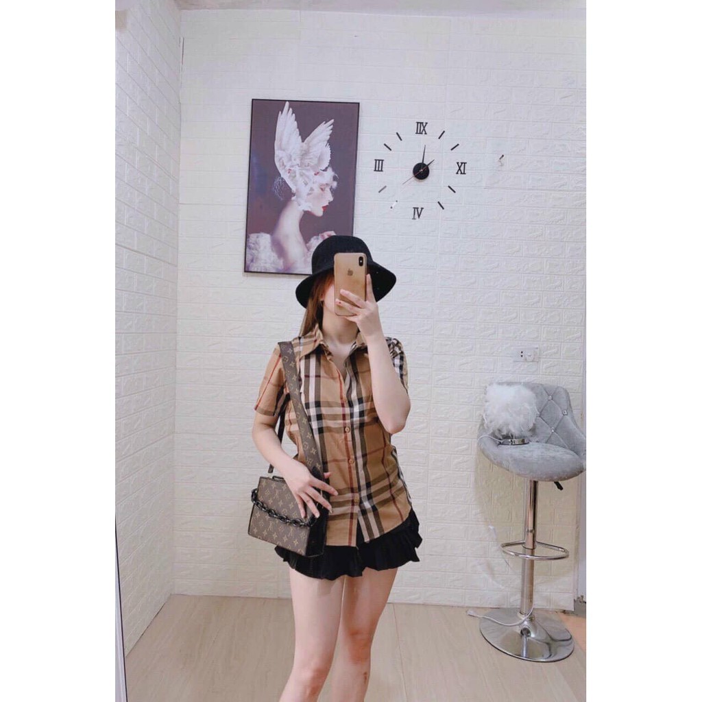 Áo sơ mi Kẻ cộc tay BBR thời trang