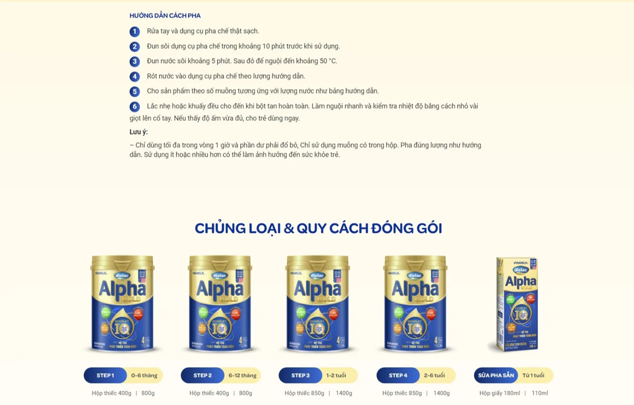[Date 3.2025] Sữa bột Dielac Alpha Gold 2 Lon 850g (cho trẻ từ 6 - 12 tháng tuổi)