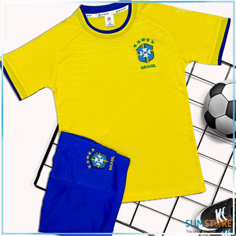 Đồ Thể Thao Đá Bóng Brazil Nhí – Đồ đá banh trẻ em Mới 2022