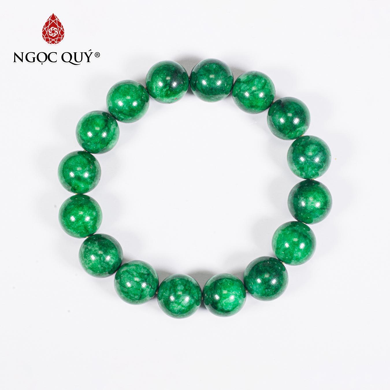[HCM]Vòng tay đá cẩm thạch sơn thủy 12mm mệnh hỏamộc - Ngọc Quý Gemstones