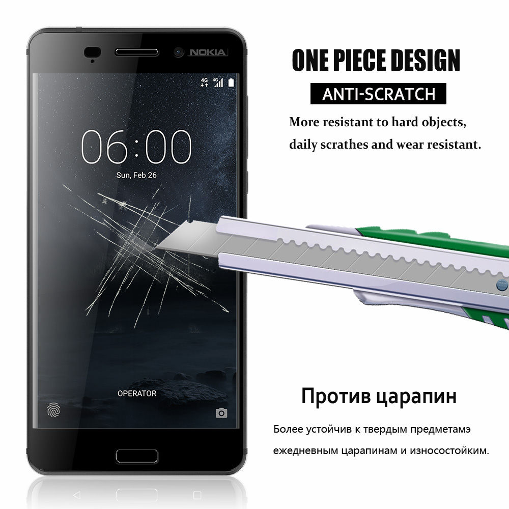 Cường lực Nokia 6 full keo full màn hạn chế vân tay
