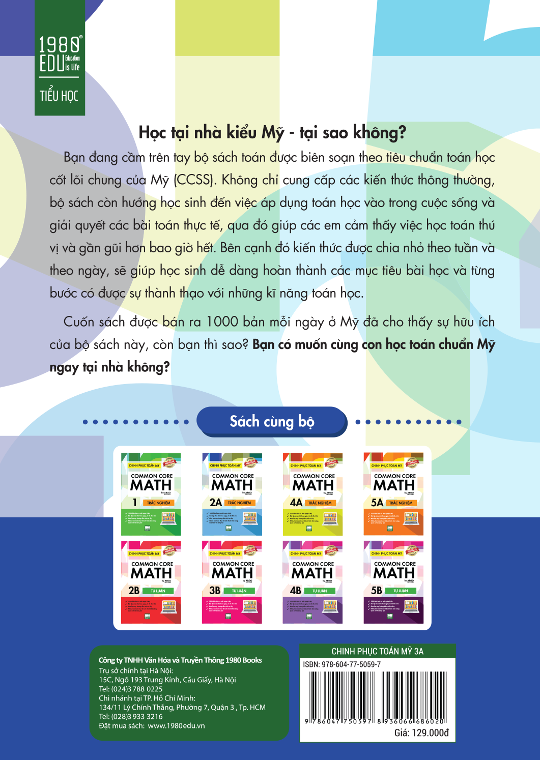 Fahasa - Chinh Phục Toán Mỹ - Common Core Math (Tập 3A)