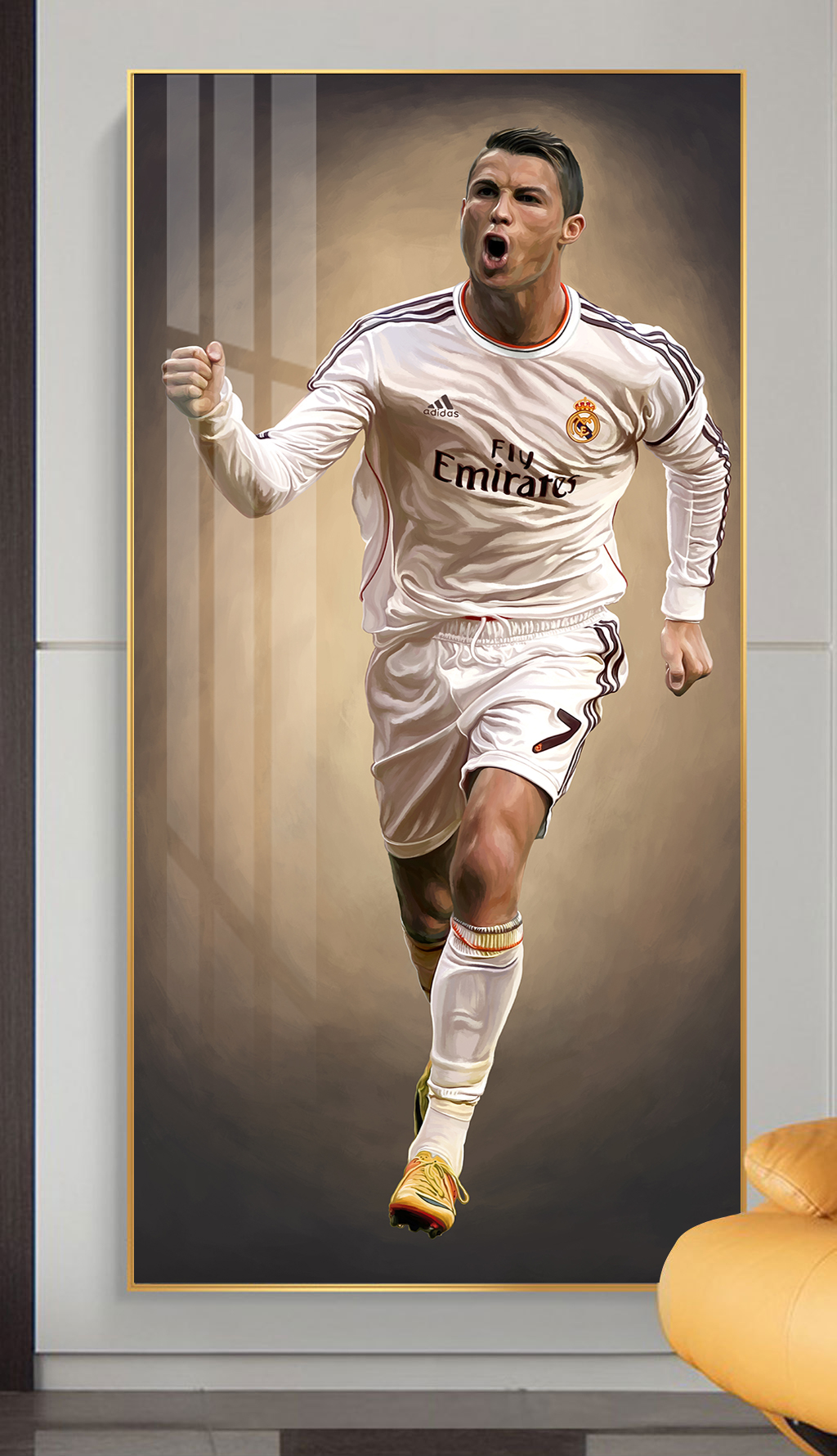 Tranh treo tường Siêu sao bóng đá Ronaldo CR7 nhiều kích thước BK0339