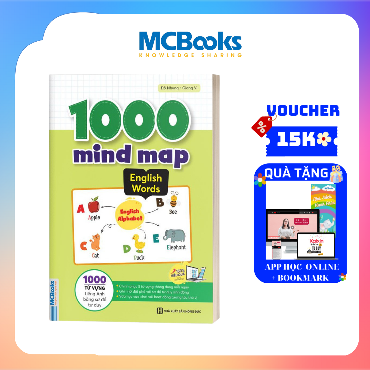 Sách - 1000 mind map english words – 1000 từ vựng tiếng anh bằng sơ đồ tư duy - học kèm app online