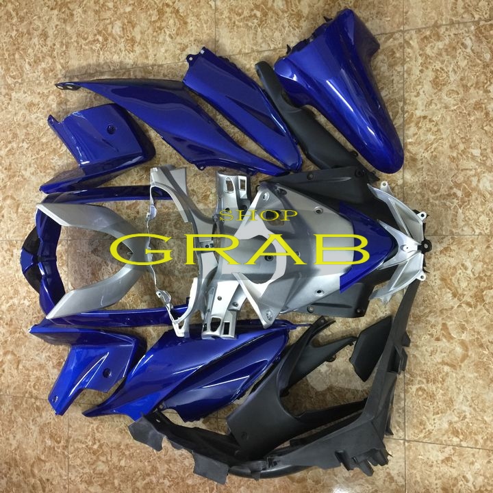 [TẶNG TEM] Dàn áo xe RSX màu XANH TÍM THAN nhựa ABS nguyên sinh - Có KÈM bộ TEM 3 lớp.