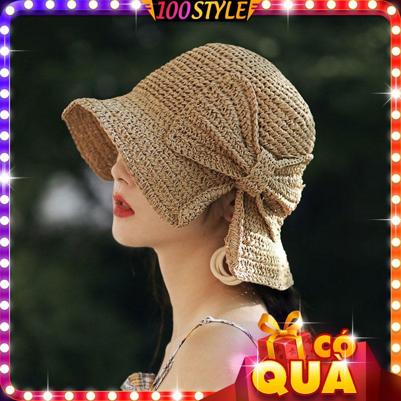 Straw hot hit bow beach hat-100style.net