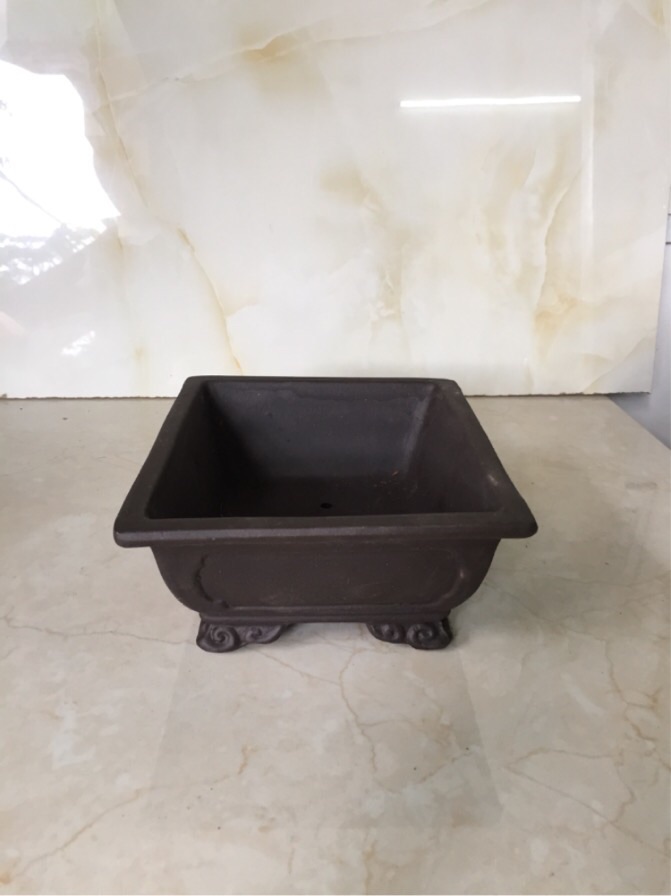Chậu đất nung bonsai chữ nhật ( size 1)