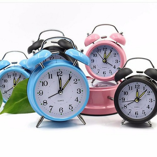 Đồng Hồ Báo Thức Để Bàn Có Chuông Reo Lớn Và Có Đèn Led Cho Học Sinh, Sinh Viên Nhỏ Gọn Nhiều Màu Sắc