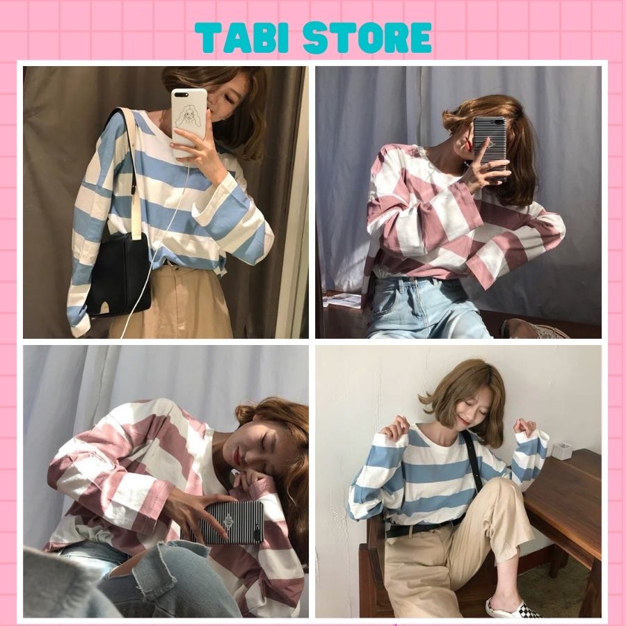 💥[Freeship] Áo sweater kẻ siêu hot trend