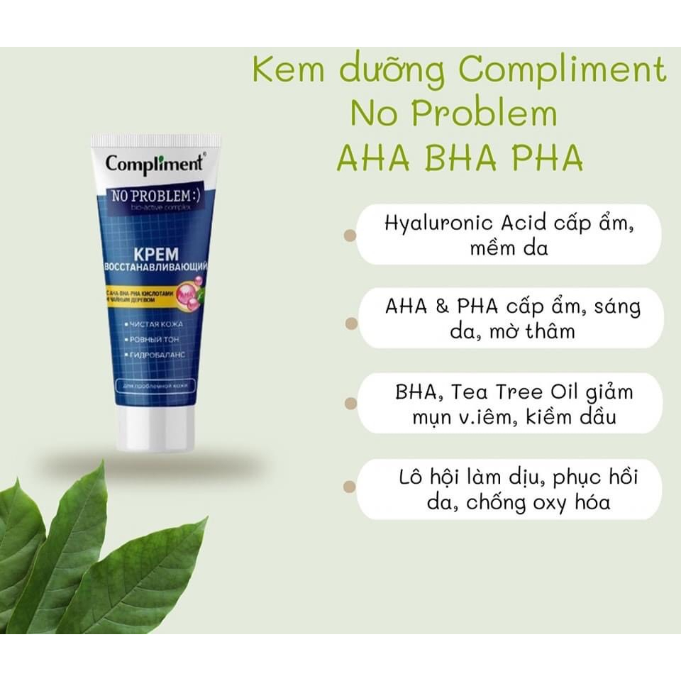 Kem Dưỡng Compliment No Problem AHA BHA PHA Phục Hồi Tái Tạo Da 50ml