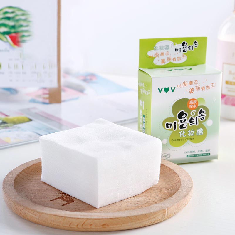 Bông tẩy trang chất cotton hộp 100 tờ
