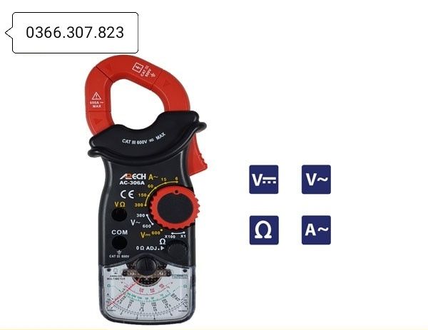 [HCM]Ampe kìm hiển thị kim APECH AC-306A (300A)