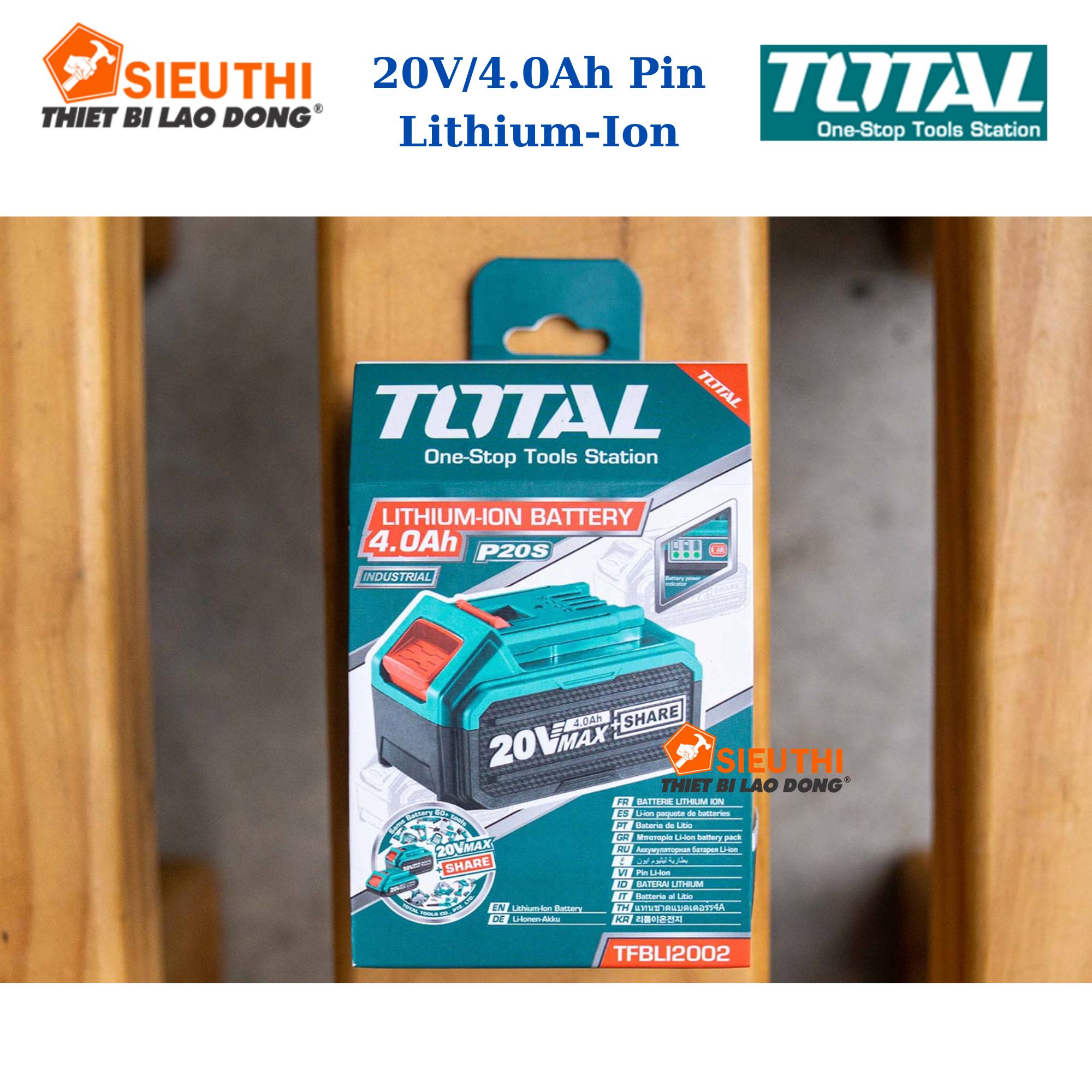 Pin Lithium - Ion Total TFBLI2002 Loại 20V/4.0Ah