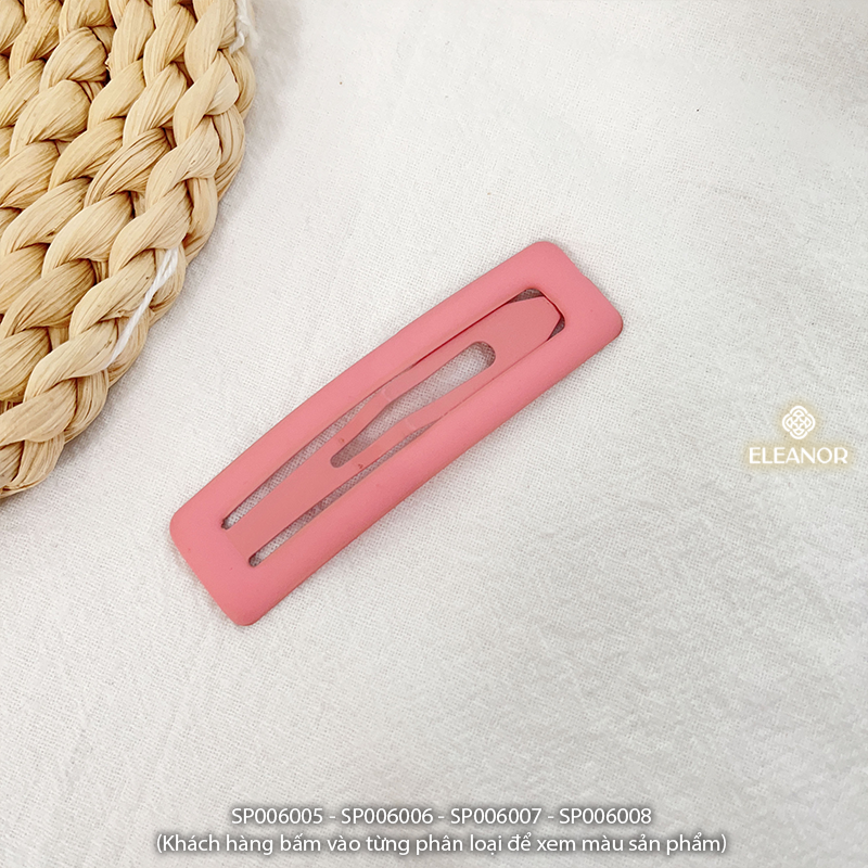 Kẹp tóc nữ Eleanor Accessories kẹp tóc mái nhiều màu basic phụ kiện tóc 6005