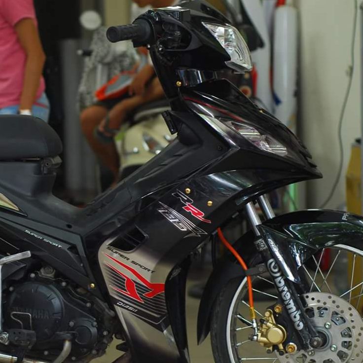 Tem Rời Ex Nhỏ 2010 Spark Dán Xe Đen Phối Xám Đỏ