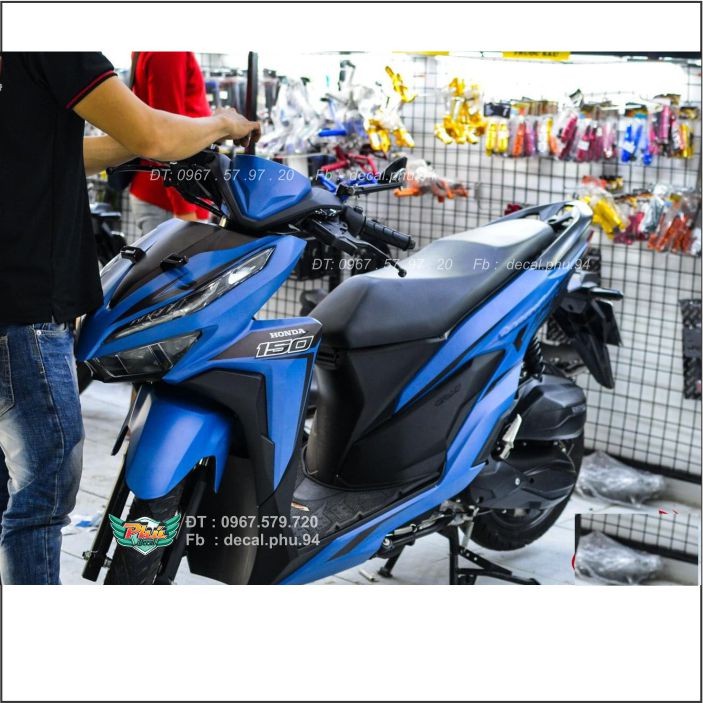 Tem rời Vario Xanh đen nhám