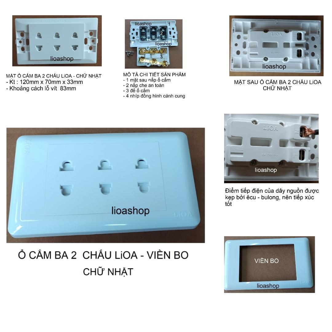 Ổ BA 2 CHẤU LiOA